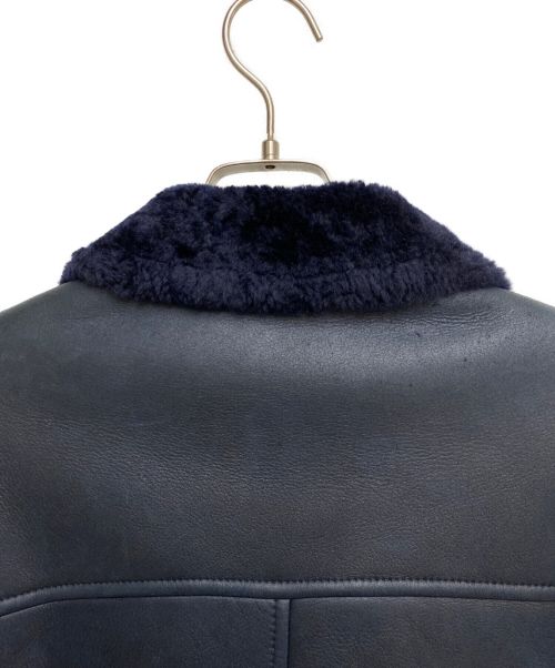 MARNI（マルニ）MARNI (マルニ) ボアレザージャケット ネイビー サイズ:48の古着・服飾アイテム