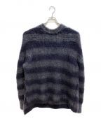 JIL SANDERジルサンダー）の古着「STRIPED MOHAIR KNIT」｜ブラック