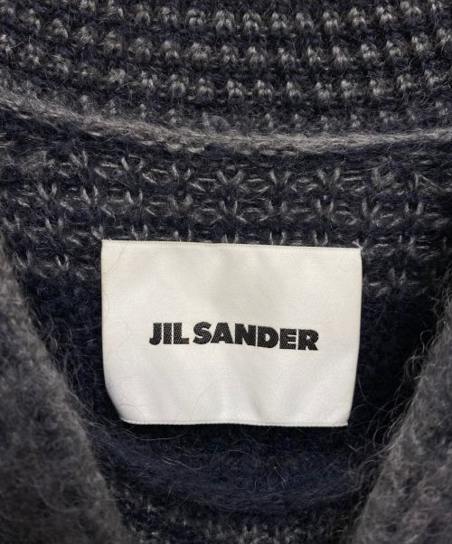 JIL SANDER（ジルサンダー）JIL SANDER (ジルサンダー) STRIPED MOHAIR KNIT ブラック サイズ:SIZE 46の古着・服飾アイテム