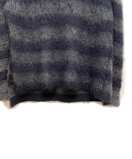 JIL SANDER（ジルサンダー）JIL SANDER (ジルサンダー) STRIPED MOHAIR KNIT ブラック サイズ:SIZE 46の古着・服飾アイテム