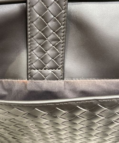 BOTTEGA VENETA（ボッテガベネタ）BOTTEGA VENETA (ボッテガベネタ) イントレチャートスクエアハンドバッグ ブラウンの古着・服飾アイテム