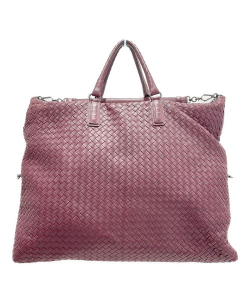 BOTTEGA VENETA（ボッテガベネタ）BOTTEGA VENETA (ボッテガベネタ) イントレチャートトートバッグ バイオレットの古着・服飾アイテム