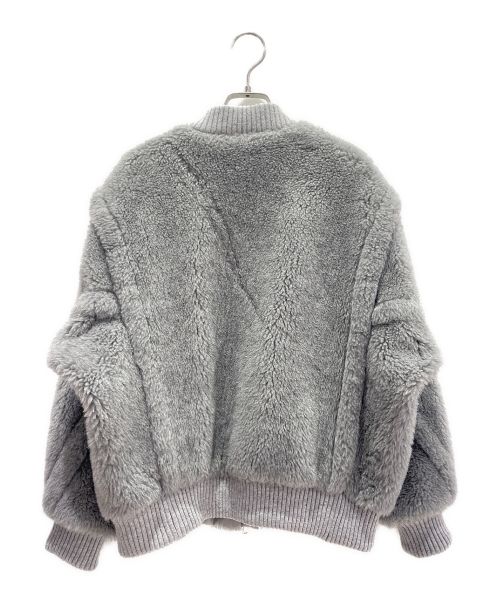 MaxMara（マックスマーラ）MaxMara (マックスマーラ) テディベアボンバージャケット グレー サイズ:38の古着・服飾アイテム