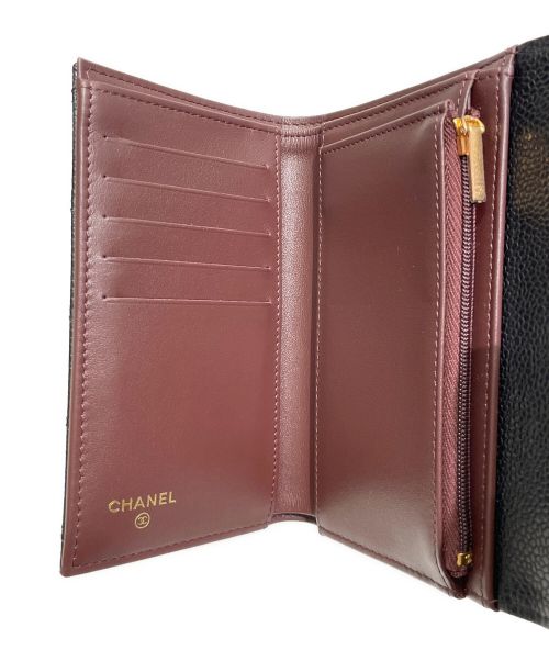 CHANEL（シャネル）CHANEL (シャネル) ミディアムフラップウォレット ブラック サイズ:ミディアム 未使用品の古着・服飾アイテム