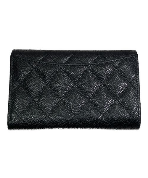 CHANEL（シャネル）CHANEL (シャネル) ミディアムフラップウォレット ブラック サイズ:ミディアム 未使用品の古着・服飾アイテム
