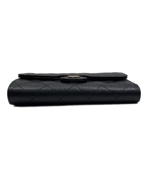 CHANEL（シャネル）CHANEL (シャネル) ミディアムフラップウォレット ブラック サイズ:ミディアム 未使用品の古着・服飾アイテム