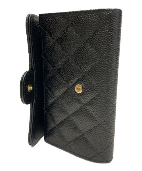 CHANEL（シャネル）CHANEL (シャネル) ミディアムフラップウォレット ブラック サイズ:ミディアム 未使用品の古着・服飾アイテム