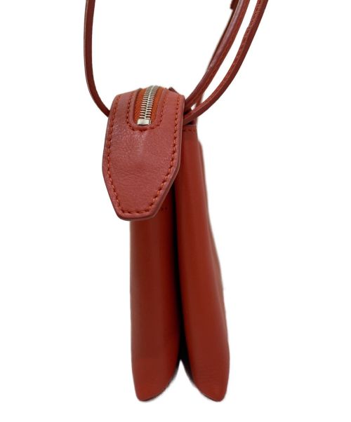 THE ROW（ザ ロウ）THE ROW (ザ ロウ) Nu Mini Twin Smooth Crossbody Bag PERSIMMON(オレンジレッド)の古着・服飾アイテム