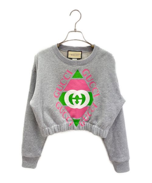 GUCCI（グッチ）GUCCI (グッチ) コットンジャージー スウェット グレー サイズ:xxsの古着・服飾アイテム