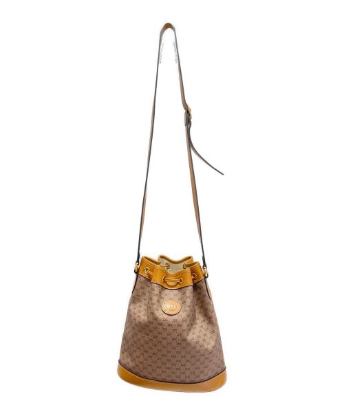 GUCCI（グッチ）GUCCI (グッチ) バケットショルダーバッグ ブラウンの古着・服飾アイテム