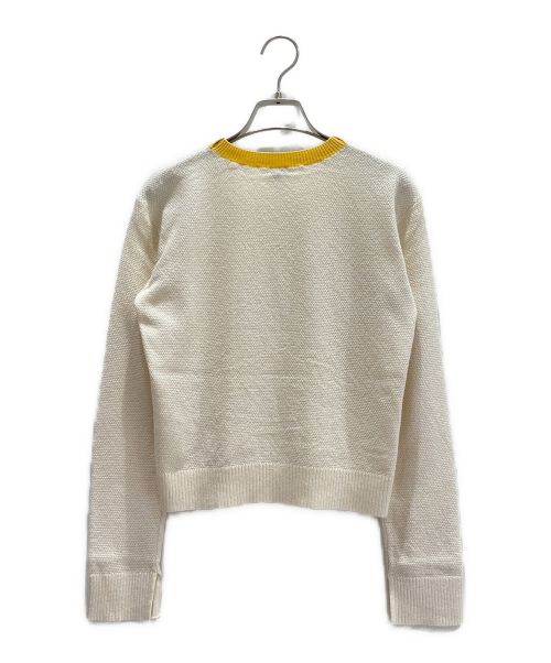 LOEWE（ロエベ）LOEWE (ロエベ) アナグラム刺繍クルーネックニット アイボリー サイズ:Sの古着・服飾アイテム