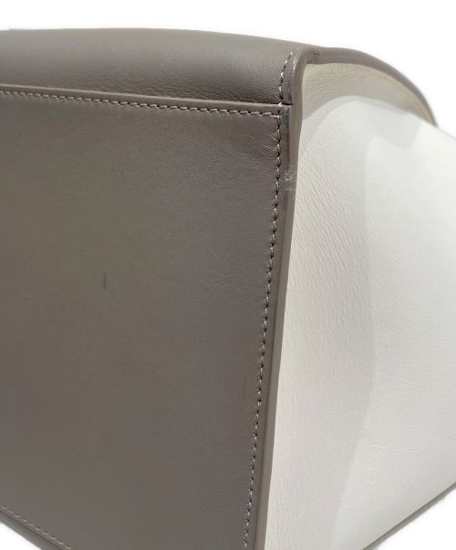 CELINE（セリーヌ）CELINE (セリーヌ) トラペーズ パイソン イエロー×ベージュ サイズ:ミディアムの古着・服飾アイテム