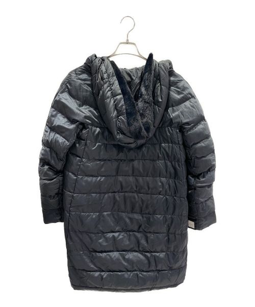 MaxMara THE CUBE（マックスマーラ ザ キューブ）MaxMara THE CUBE (マックスマーラ ザ キューブ) フード付きダウンコート ネイビー サイズ:40の古着・服飾アイテム