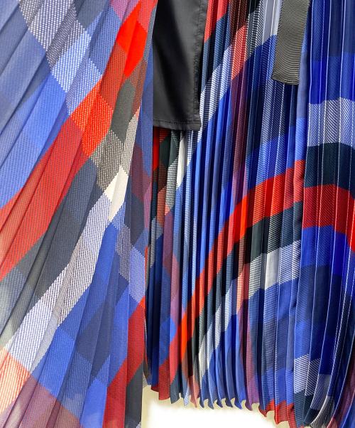 sacai（サカイ）sacai (サカイ) Plaid Skirt ブルー×レッド サイズ:2の古着・服飾アイテム