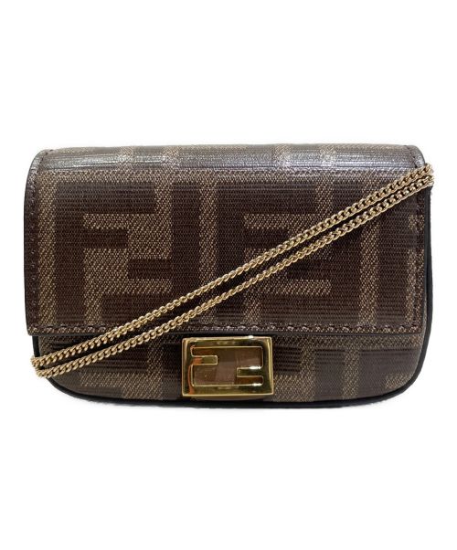 FENDI（フェンディ）FENDI (フェンディ) ナノバケットチャーム ブラウンの古着・服飾アイテム