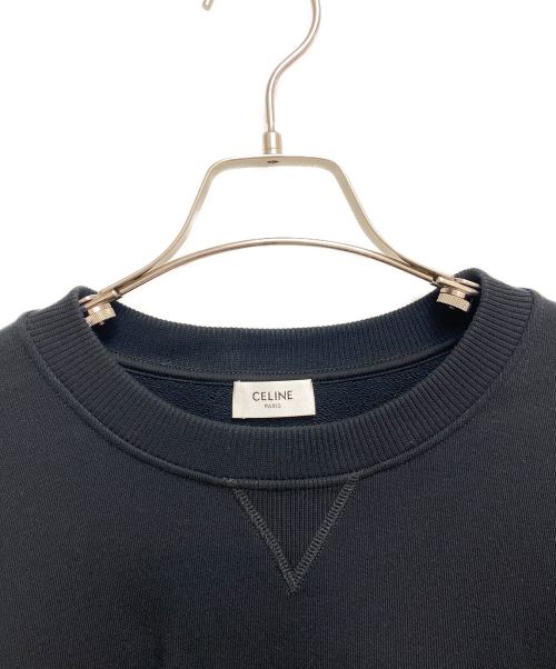 CELINE（セリーヌ）CELINE (セリーヌ) ラインツトーンロゴルーズスウェット ブラック サイズ:Sの古着・服飾アイテム