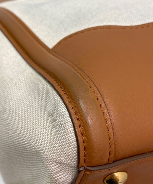 Salvatore Ferragamo（サルヴァトーレ フェラガモ）Salvatore Ferragamo (サルヴァトーレ フェラガモ) AMY CANVAS/2WAYキャンバスバッグ ベージュの古着・服飾アイテム