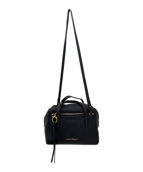 Salvatore Ferragamo（サルヴァトーレ フェラガモ）Salvatore Ferragamo (サルヴァトーレ フェラガモ) ADDY/2WAYショルダー/ハンドバッグ ブラックの古着・服飾アイテム