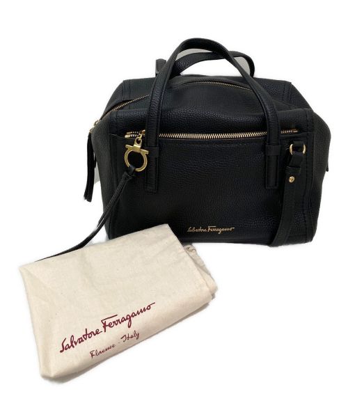 Salvatore Ferragamo（サルヴァトーレ フェラガモ）Salvatore Ferragamo (サルヴァトーレ フェラガモ) ADDY/2WAYショルダー/ハンドバッグ ブラックの古着・服飾アイテム