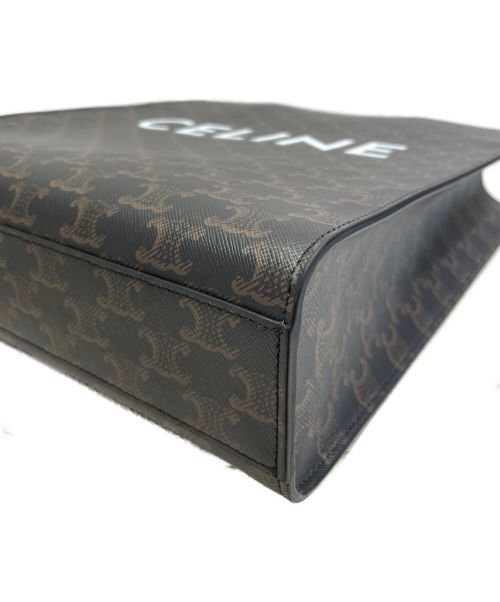 CELINE（セリーヌ）CELINE (セリーヌ) ミディアムバーティカルカバ ブラック×ブラウン サイズ:ミディアムの古着・服飾アイテム