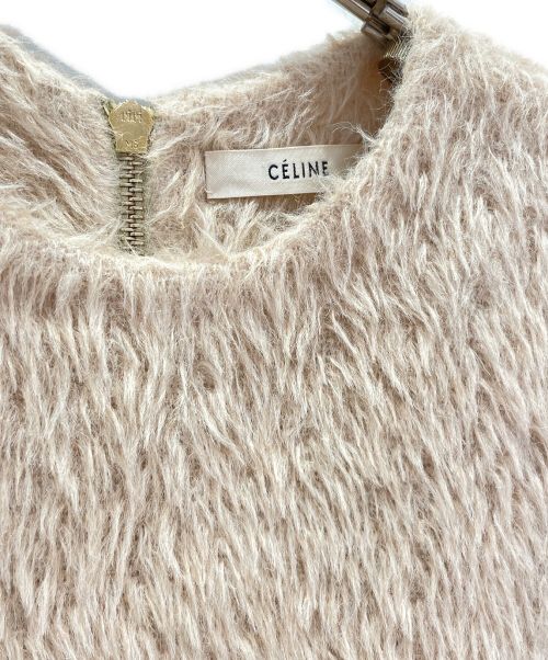 CELINE（セリーヌ）CELINE (セリーヌ) アルパカウールノースリーブドレス ピンクベージュ サイズ:38の古着・服飾アイテム