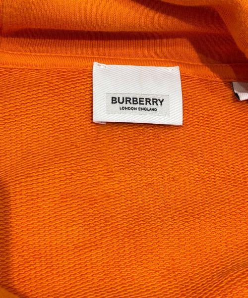 BURBERRY（バーバリー）BURBERRY (バーバリー) ロゴ スウェットプルオーバーパーカー オレンジ サイズ:Sの古着・服飾アイテム