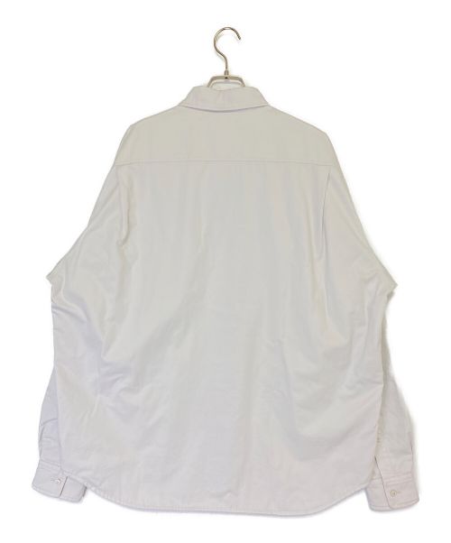 BALENCIAGA（バレンシアガ）BALENCIAGA (バレンシアガ) オーバーサイズダブルフェイス長袖シャツ ライトグレー サイズ:44 未使用品の古着・服飾アイテム