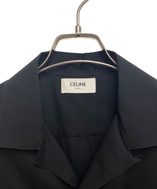CELINE（セリーヌ）CELINE (セリーヌ) 23SS エンブロイダリー ハワイアンシャツ ブラック サイズ:37の古着・服飾アイテム