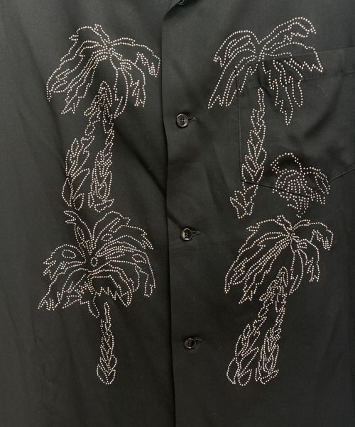 CELINE（セリーヌ）CELINE (セリーヌ) 23SS エンブロイダリー ハワイアンシャツ ブラック サイズ:37の古着・服飾アイテム