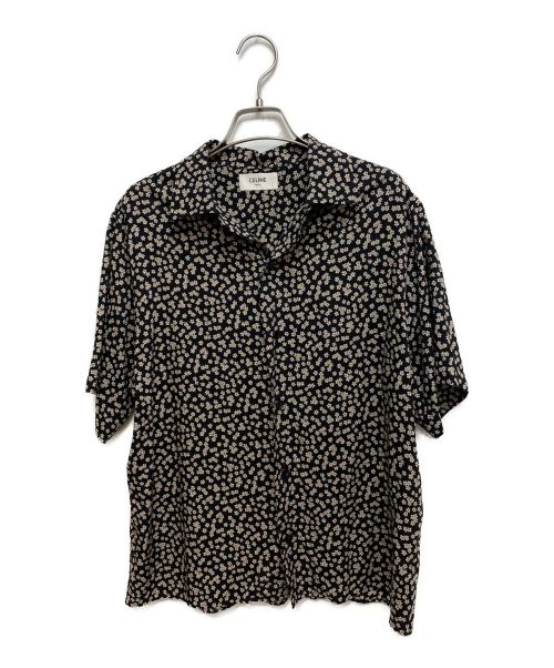 CELINE（セリーヌ）CELINE (セリーヌ) フラワーシャツ ブラック サイズ:39の古着・服飾アイテム