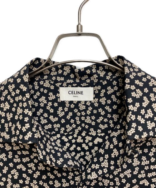 CELINE（セリーヌ）CELINE (セリーヌ) フラワーシャツ ブラック サイズ:39の古着・服飾アイテム