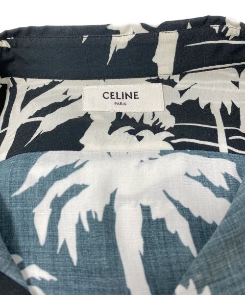 CELINE（セリーヌ）CELINE (セリーヌ) ドラッグストアカラーパームツリープリントクラシックシャツ ブラック サイズ:40の古着・服飾アイテム