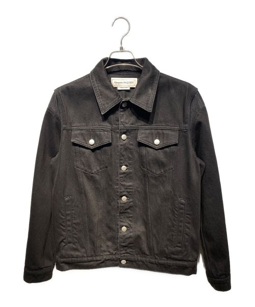 ALEXANDER McQUEEN（アレキサンダーマックイーン）ALEXANDER McQUEEN (アレキサンダーマックイーン) マックイーングラフィティデニムジャケット  ブラック サイズ:50の古着・服飾アイテム
