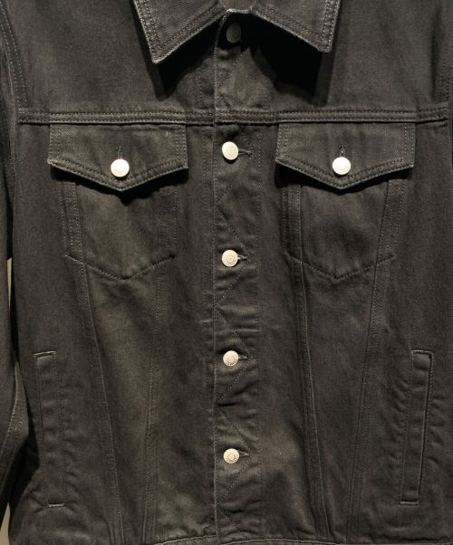 ALEXANDER McQUEEN（アレキサンダーマックイーン）ALEXANDER McQUEEN (アレキサンダーマックイーン) マックイーングラフィティデニムジャケット  ブラック サイズ:50の古着・服飾アイテム