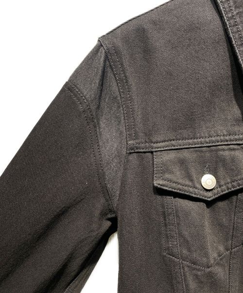 ALEXANDER McQUEEN（アレキサンダーマックイーン）ALEXANDER McQUEEN (アレキサンダーマックイーン) マックイーングラフィティデニムジャケット  ブラック サイズ:50の古着・服飾アイテム