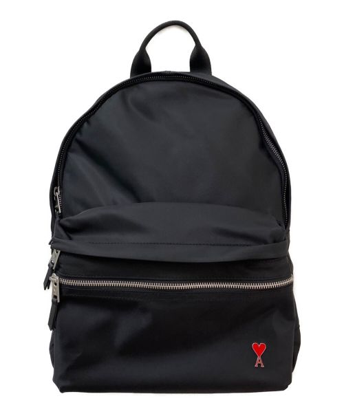 AMI Alexandre Mattiussi（アミアレクサンドルマテュッシ）AMI Alexandre Mattiussi (アミ アレクサンドル マテュッシ) AMI DE COEUR バックパック ブラックの古着・服飾アイテム