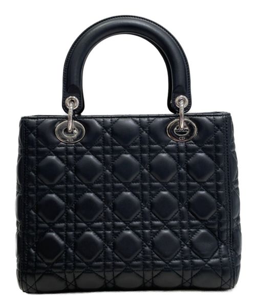 Christian Dior（クリスチャン ディオール）Christian Dior (クリスチャン ディオール) LADY DIORミディアム バッグ ブラックの古着・服飾アイテム