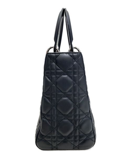 Christian Dior（クリスチャン ディオール）Christian Dior (クリスチャン ディオール) LADY DIORミディアム バッグ ブラックの古着・服飾アイテム