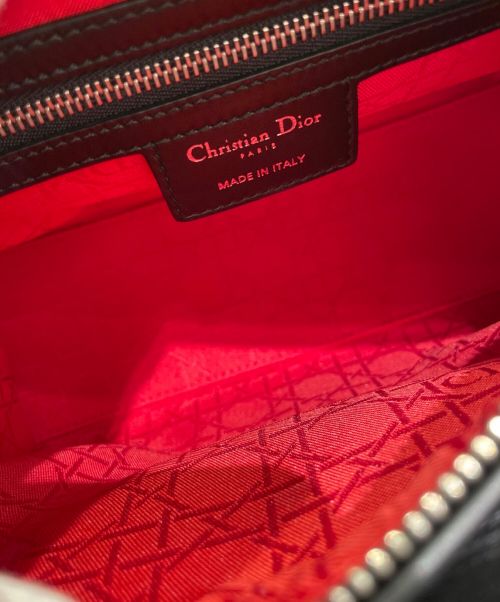 Christian Dior（クリスチャン ディオール）Christian Dior (クリスチャン ディオール) LADY DIORミディアム バッグ ブラックの古着・服飾アイテム
