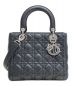 Christian Dior（クリスチャン ディオール）の古着「LADY DIORミディアム バッグ」｜ブラック