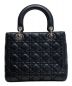 Christian Dior (クリスチャン ディオール) LADY DIORミディアム バッグ ブラック：388000円