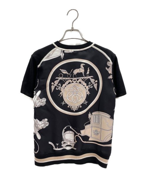 HERMES（エルメス）HERMES (エルメス) ツイルレーヌ半袖カットソー ブラック サイズ:38の古着・服飾アイテム