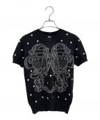 HERMESエルメス）の古着「ニット T ブリッド ドゥ ガラ」｜ブラック