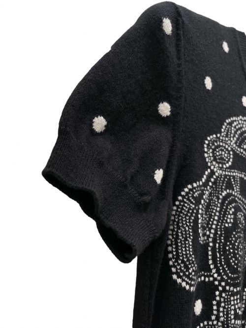 HERMES（エルメス）HERMES (エルメス) ニット T ブリッド ドゥ ガラ ブラック サイズ:38の古着・服飾アイテム