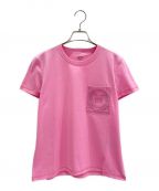 HERMESエルメス）の古着「H刺繍入りポケット半袖Ｔシャツ」｜ピンク