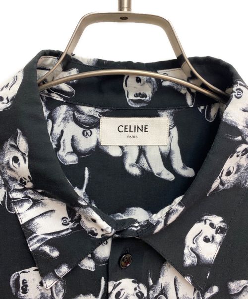 CELINE（セリーヌ）CELINE (セリーヌ) アーティストプリント シャツ ブラック サイズ:37の古着・服飾アイテム