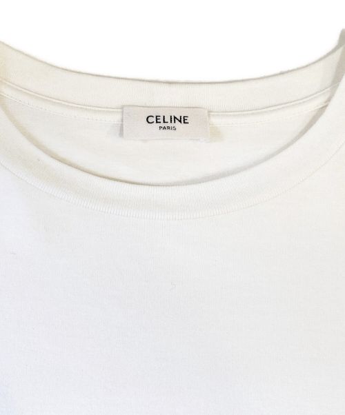 CELINE（セリーヌ）CELINE (セリーヌ) ラインストーン ルーズTシャツ ホワイト サイズ:Sの古着・服飾アイテム