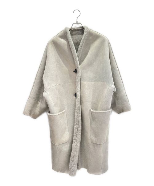 Karl Donoghue（カールドノヒュー）Karl Donoghue (カールドノヒュー) リバーシブルムートンコート ライトグレー サイズ:xsの古着・服飾アイテム
