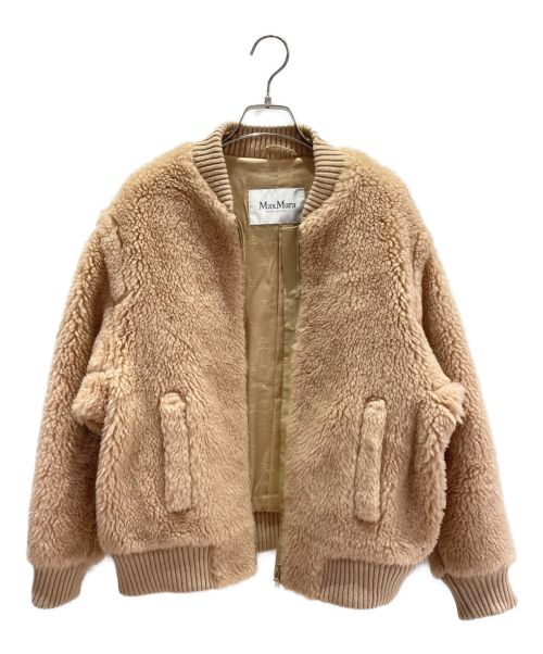 MaxMara（マックスマーラ）MaxMara (マックスマーラ) テディベアボンバージャケット キャメル サイズ:38の古着・服飾アイテム