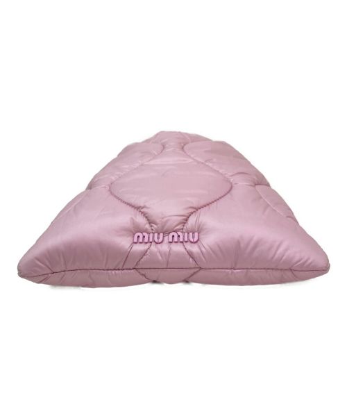 MIU MIU（ミュウミュウ）MIU MIU (ミュウミュウ) キルティング巾着バッグ ピンクの古着・服飾アイテム